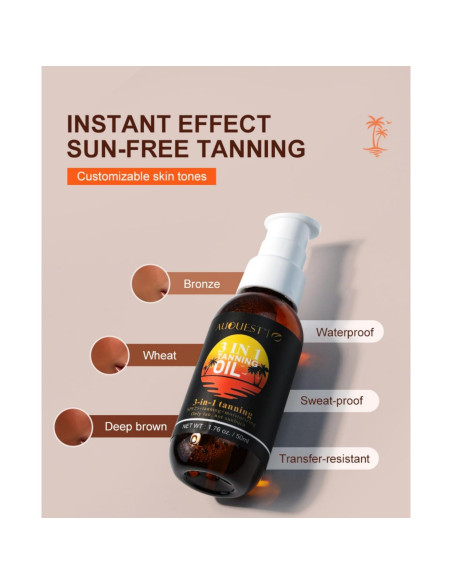 Aceite Bronceador 3-en-1 AUQUEST 50ML SPF 25 Hidratante Aceite Bronceador 3-en-1 AUQUEST 50ML SPF 25 Hidratante