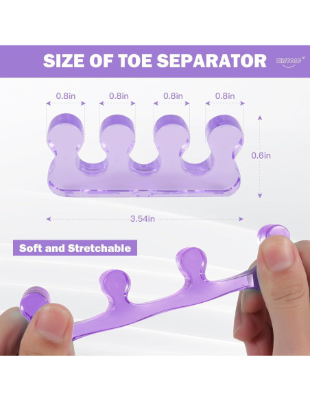 Separadores de Dedos de Gel THSTOIC para Pedicura - 2 Pares Separadores de Dedos de Gel THSTOIC para Pedicura - 2 Pares