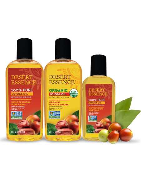 Aceite de Jojoba Puro Desert Essence 118 ml - Hidratante Facial y Capilar Aceite de Jojoba Puro Desert Essence 118 ml - Hidratante Facial y Capilar