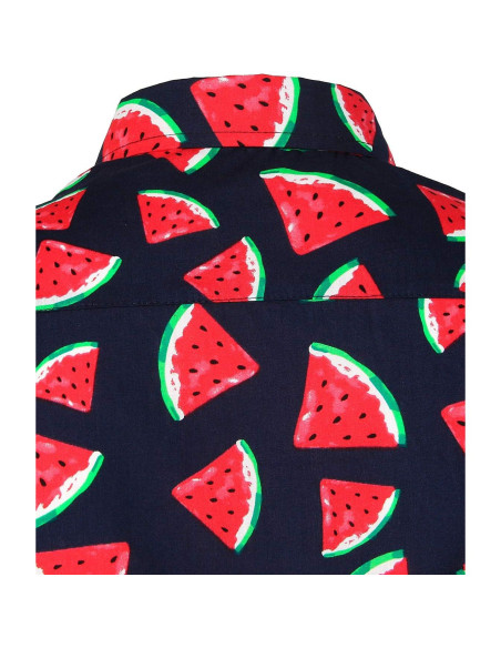 Camisa Hawaiana de Algodón para Hombre JOGAL - XX-Large Marino Camisa Hawaiana de Algodón para Hombre JOGAL - XX-Large Marino