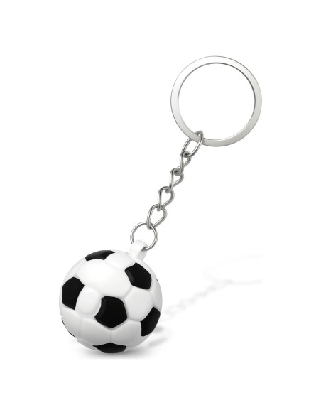 Llavero de Fútbol PVC Qulkws 18.5 cm Negro y Blanco Llavero de Fútbol PVC Qulkws 18.5 cm Negro y Blanco