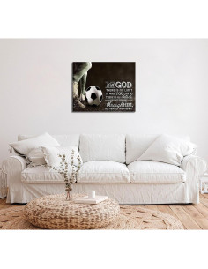 Arte de Pared Motivacional de Fútbol 30x40cm Lienzo 2