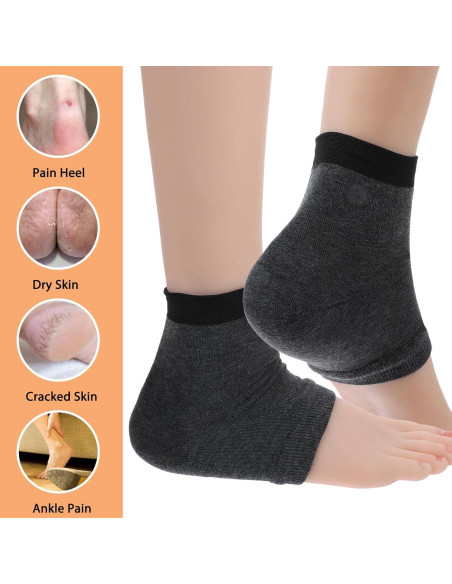 Calcetines Hidratantes de Gel Abeillo para Talones Agrietados - 2 Pares Calcetines Hidratantes de Gel Abeillo para Talones Agrietados - 2 Pares