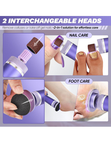 Removedor de Callos Eléctrico Saker 2 en 1 con 60 Discos