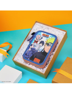 Estuche de lápices Naruto con material escolar para niños 2