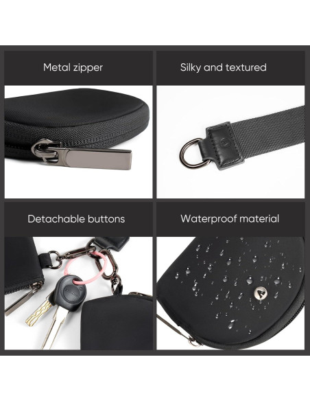 Cartera de Llave para Mujeres con Muñequera y Cierre Doble Cartera de Llave para Mujeres con Muñequera y Cierre Doble