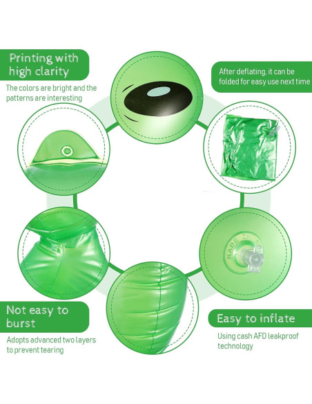 Juguete Inflable Alienígena BBTO 88.9 cm Verde Púrpura Juguete Inflable Alienígena BBTO 88.9 cm Verde Púrpura