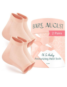 Calcetines de Gel Reparador Bare August para Talones Secos