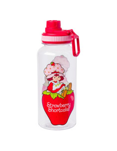 Botella de Plástico 0.95L Silver Buffalo con Stickers Pastel de Fresa