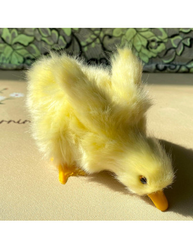 Paquete de 6 Figuras de Patos Peludos Amarillos - Decoración Primavera