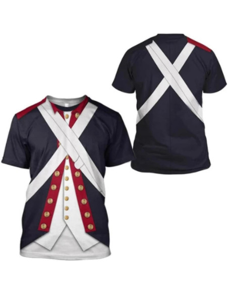 Camisa Histórica Ucosbros para Mujeres - Uniforme Guerra Revolucionaria - Azul Grande Camisa Histórica Ucosbros para Mujeres - Uniforme Guerra Revolucionaria - Azul Grande