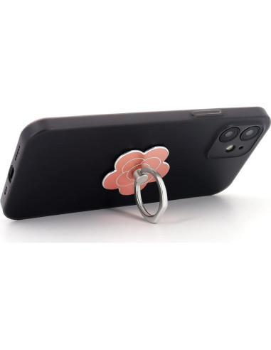Soporte para teléfono celular LaMignonne Flor Oro Rosa 360