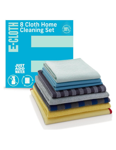 Juego de Limpieza E-Cloth 8 Piezas Microfibra Reutilizable