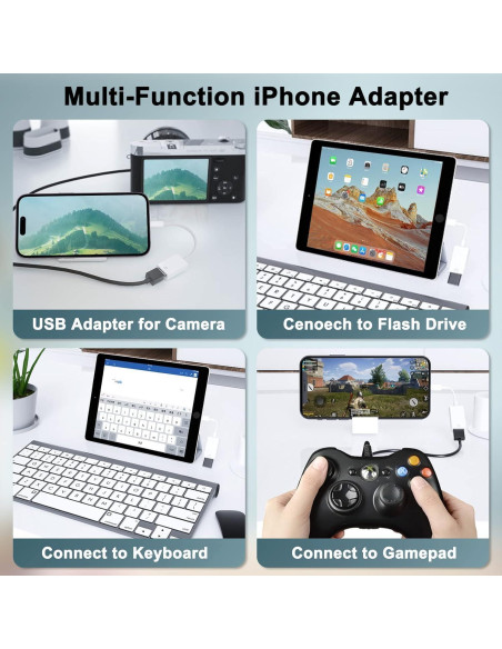 Adaptador de cámara Lightning a USB 3.0 esbeecables Adaptador de cámara Lightning a USB 3.0 esbeecables