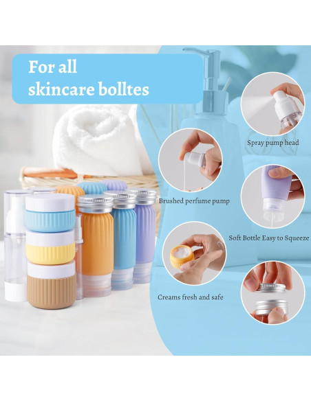 Set de Botellas de Viaje Silicona KOUWICH 25 Piezas TSA Set de Botellas de Viaje Silicona KOUWICH 25 Piezas TSA