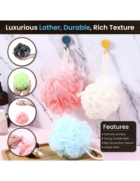 Paquete de 4 Esponjas de Loofah LIKEVOW Exfoliantes Negras 15cm Paquete de 4 Esponjas de Loofah LIKEVOW Exfoliantes Negras 15cm