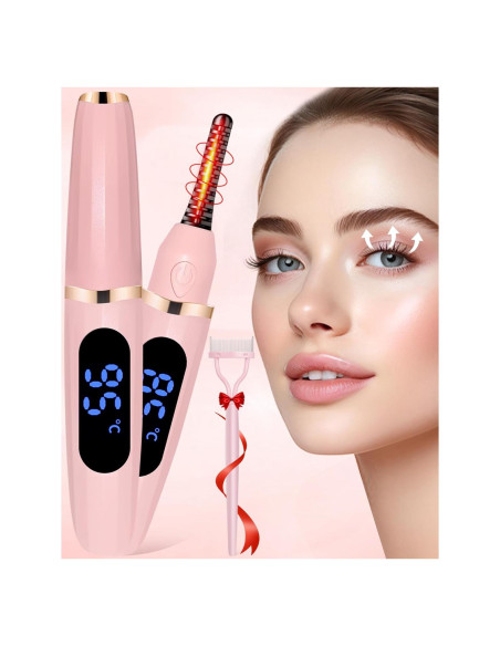 Rizador de Pestañas Eléctrico BeautyCurls Rosa 3 Temperaturas Rizador de Pestañas Eléctrico BeautyCurls Rosa 3 Temperaturas