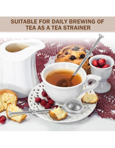 Colador de Té Acero Inoxidable 2 Piezas Infusor Multifuncional