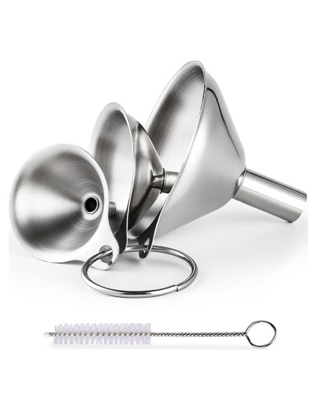 Embudo de Cocina Supercenter Acero Inoxidable Juego de 3 Embudo de Cocina Supercenter Acero Inoxidable Juego de 3