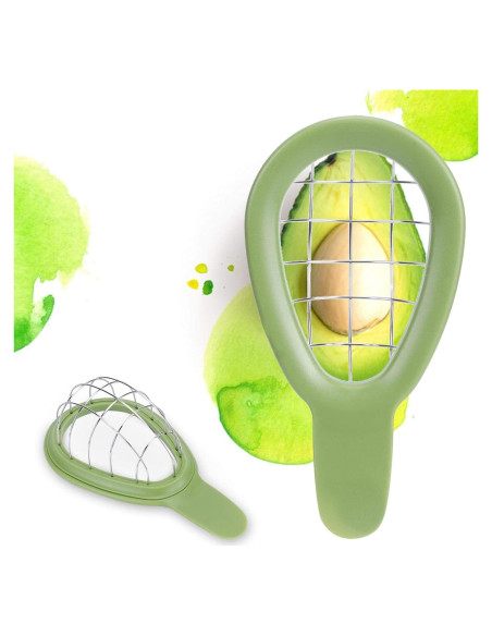 Cortador de Aguacate Agatige de Acero Inoxidable 16x8cm Cortador de Aguacate Agatige de Acero Inoxidable 16x8cm