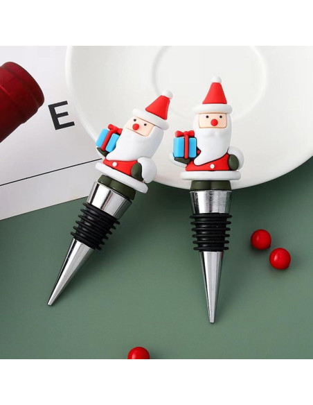 Tapon de Vino Decorativo WOKHACH Navidad 4.3 cm - 2 Unidades Tapon de Vino Decorativo WOKHACH Navidad 4.3 cm - 2 Unidades