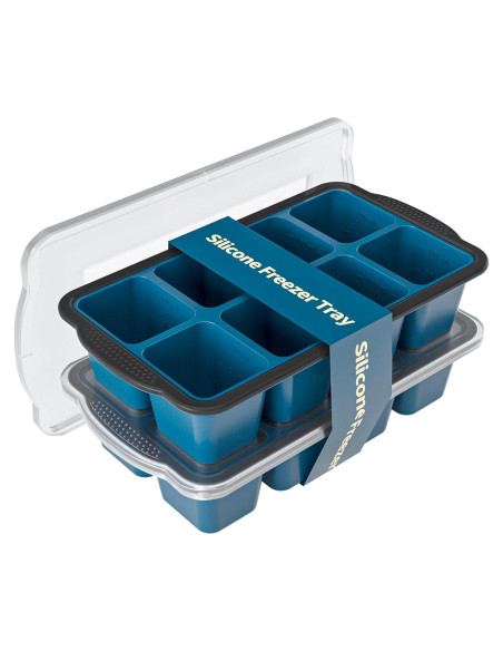 Bandeja de Hielo GORCI 2-Pack Silicona 16 Cubos 1.27 cm Bandeja de Hielo GORCI 2-Pack Silicona 16 Cubos 1.27 cm