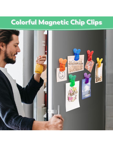 Clips Magnéticos Dervyxious Multicolor para Alimentos (6 Pcs)