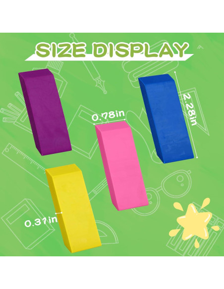 Borradores de Goma AmoreAngel 24 Pcs Coloridos 5.58 cm Borradores de Goma AmoreAngel 24 Pcs Coloridos 5.58 cm