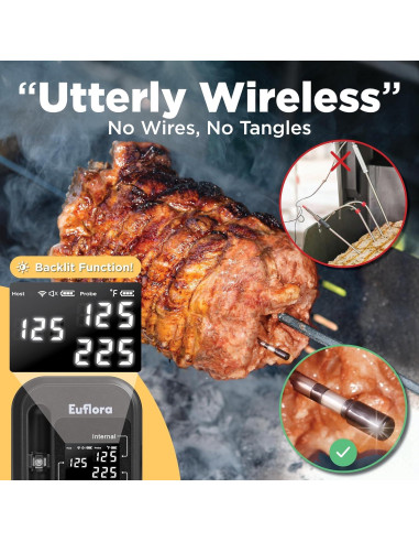 Termómetro de Carne Inalámbrico Euflora EU-TM11 con Sonda Digital