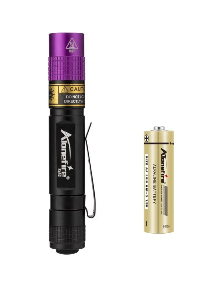 Linterna UV Mini Alonefire SV62 3W 365nm Portátil EDC Linterna UV Mini Alonefire SV62 3W 365nm Portátil EDC