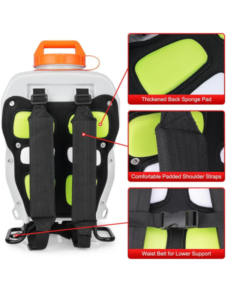 Pulverizador de Mochila Eléctrico TOOVEM 4 Galones 18V Pulverizador de Mochila Eléctrico TOOVEM 4 Galones 18V