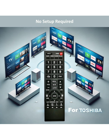 Control Remoto Universal Toshiba CT-90325 para TVs LCD LED 4K