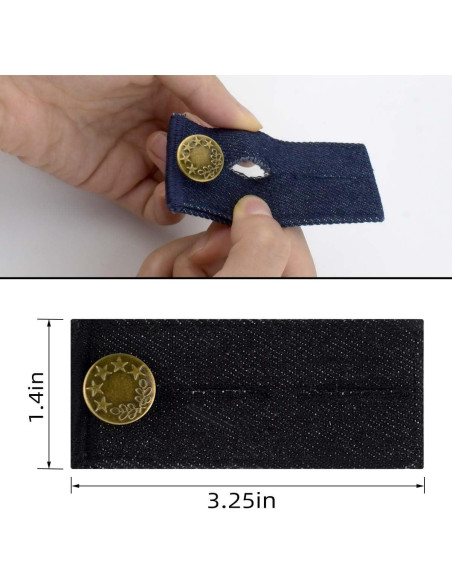 Extensores de Cintura de Mezclilla TKYPZY - 4 Piezas Ajustables Extensores de Cintura de Mezclilla TKYPZY - 4 Piezas Ajustables