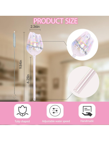 Esferas de Riego Automático Tulip ZenQeek - 4 Pcs Vidrio