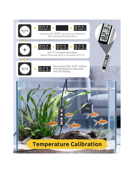 Termómetro Digital de Acuario SEAOURA SR-802 0-50C USB Termómetro Digital de Acuario SEAOURA SR-802 0-50C USB