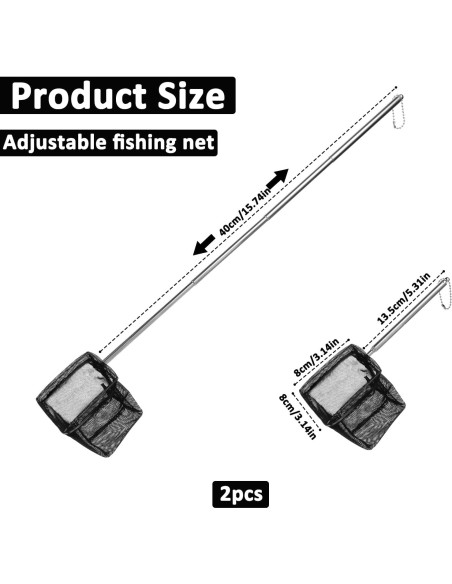 2 Piezas Red de Pesca Acuario QfwdfcTrenz Nylon 8x8cm 2 Piezas Red de Pesca Acuario QfwdfcTrenz Nylon 8x8cm