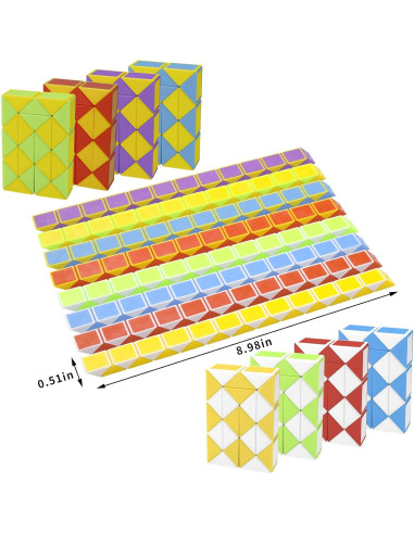 Paquete de 24 Cubos Mágicos Fidget LENDOD - 8 Colores