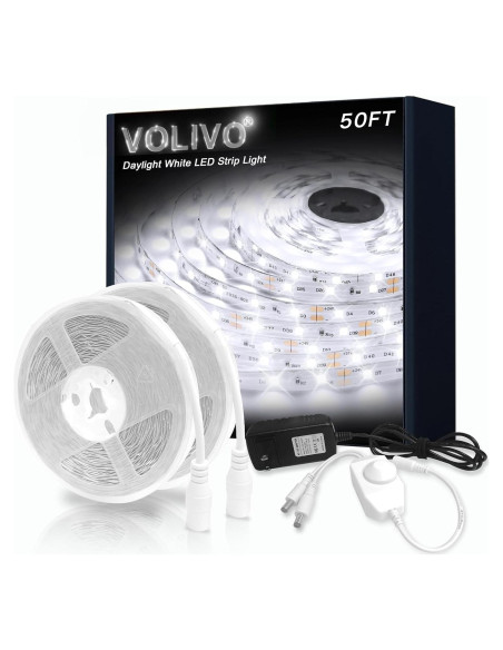 Tira de LED Dimmable VOLIVO 15.24m 24V 6500K Luz Diurna Tira de LED Dimmable VOLIVO 15.24m 24V 6500K Luz Diurna