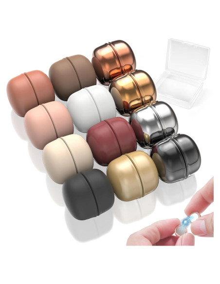 12 Imán para Hijab DJKYT Clips Magnéticos Sin Pin - 1.22cm 12 Imán para Hijab DJKYT Clips Magnéticos Sin Pin - 1.22cm