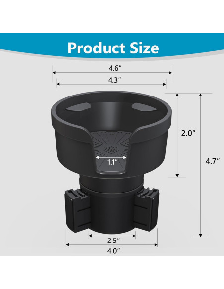 Expansor Soporte Tazas Seven Sparta Ajustable 8.9-10.2cm Expansor Soporte Tazas Seven Sparta Ajustable 8.9-10.2cm