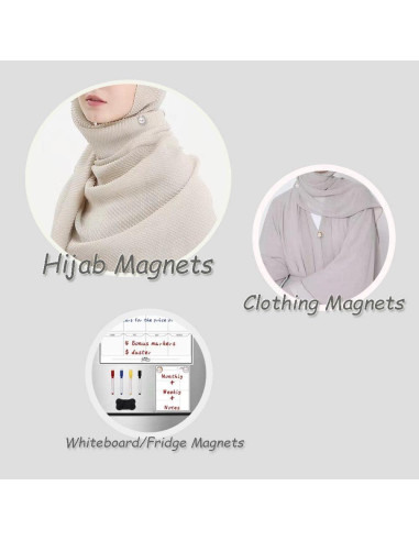 Imanes de Hijab JAMI Perla Magnéticos para Ropa y Bufandas