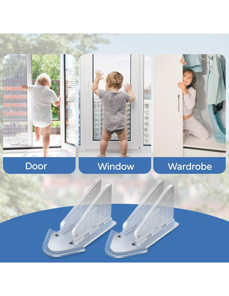 Cerradura de Puerta Deslizante CALDEVER para Niños - Paquete de 4 Cerradura de Puerta Deslizante CALDEVER para Niños - Paquete de 4