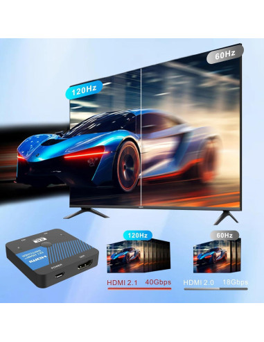 Conmutador HDMI 2.1 iArkPower 8K 4K@120Hz HDR10+