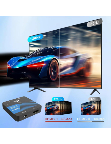 Conmutador HDMI 2.1 iArkPower 8K 4K@120Hz HDR10+ Conmutador HDMI 2.1 iArkPower 8K 4K@120Hz HDR10+