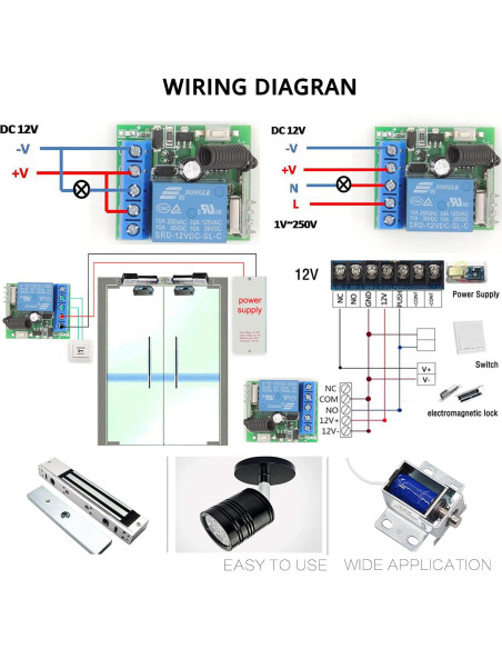 Interruptor Control Remoto Inalámbrico DieseRC 12V 1CH RF Interruptor Control Remoto Inalámbrico DieseRC 12V 1CH RF