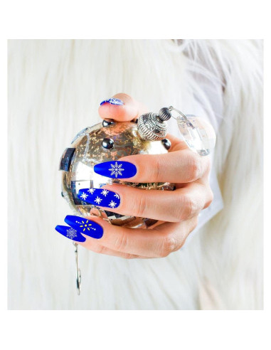 Juego de 4 Placas de Estampado de Uñas Navidad Hying