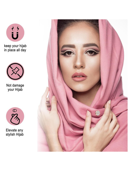 8 Pares Pines Magnéticos para Hijab Ballsy - Rhinestones/Perlas 8 Pares Pines Magnéticos para Hijab Ballsy - Rhinestones/Perlas