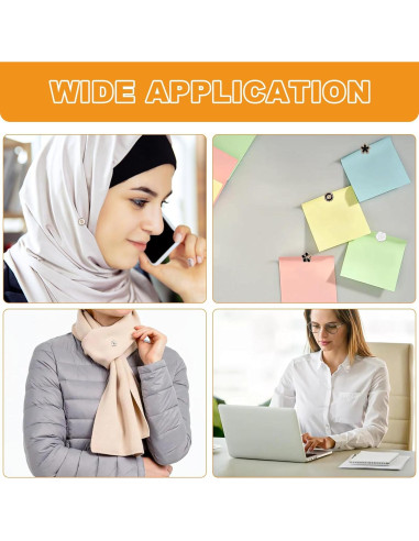 Pines Magnéticos para Hijab Cecliy, Paquete de 8 Flores