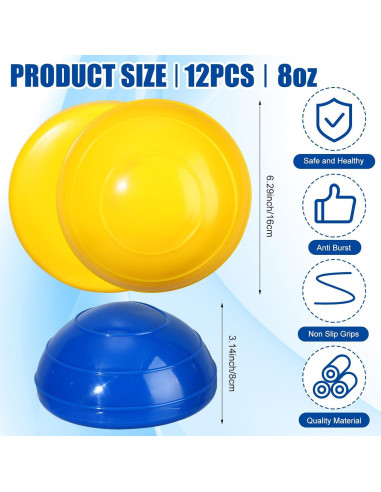 Podios de Equilibrio Libima 12 Piezas PVC 16x8cm 8 Colores