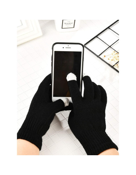 12 Pares Guantes de Invierno Táctiles Unisex Acrílico Cálidos 12 Pares Guantes de Invierno Táctiles Unisex Acrílico Cálidos